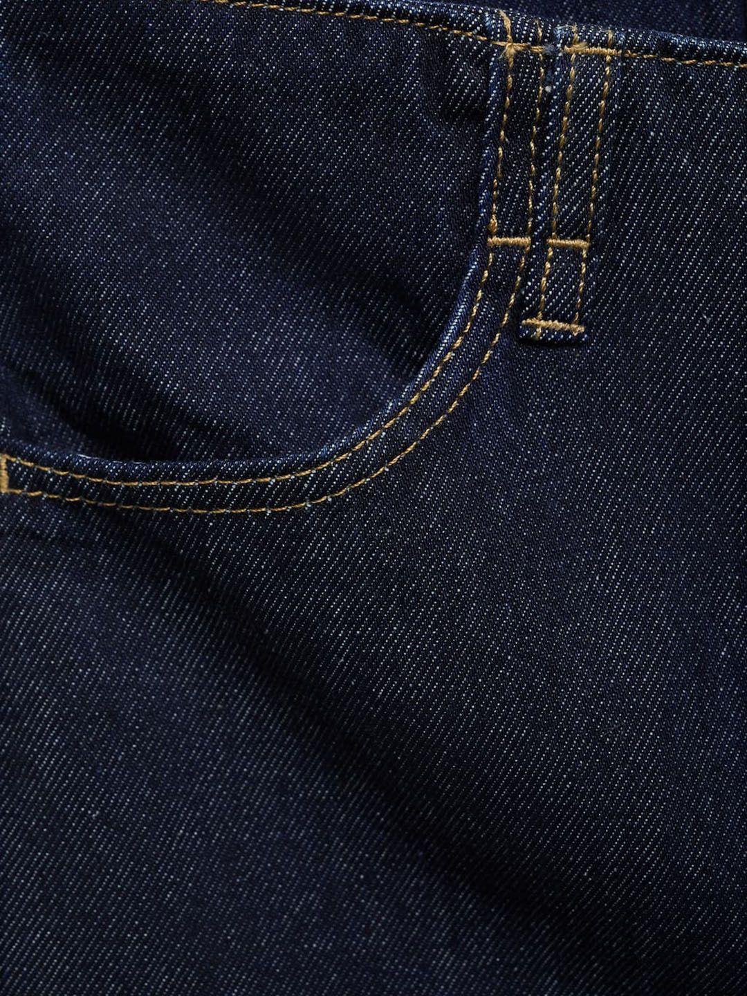 High-Rise Denim Bermudas