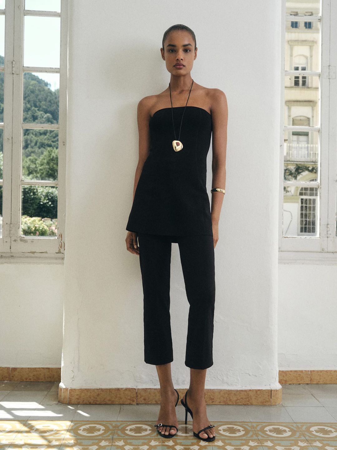 Ribbed Strapless Longline Tube Top