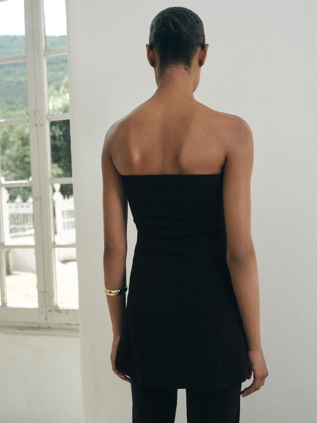 Ribbed Strapless Longline Tube Top