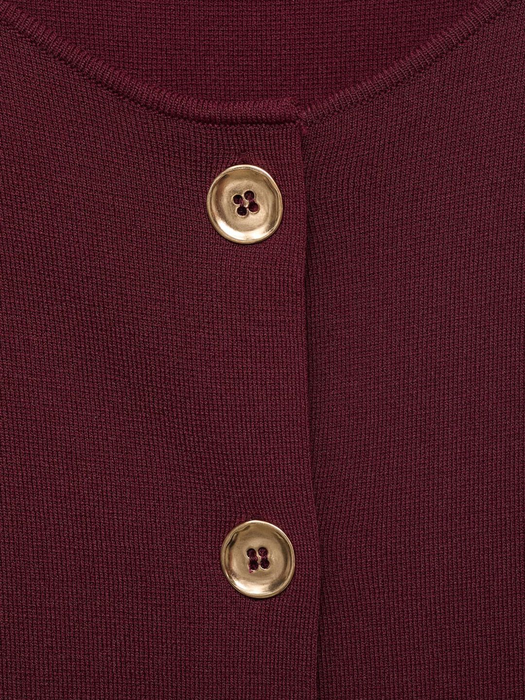 Round Neck Textured Waistcoat