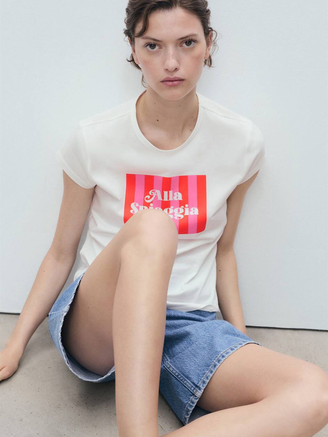 Typography Printed Pure Cotton T-shirt