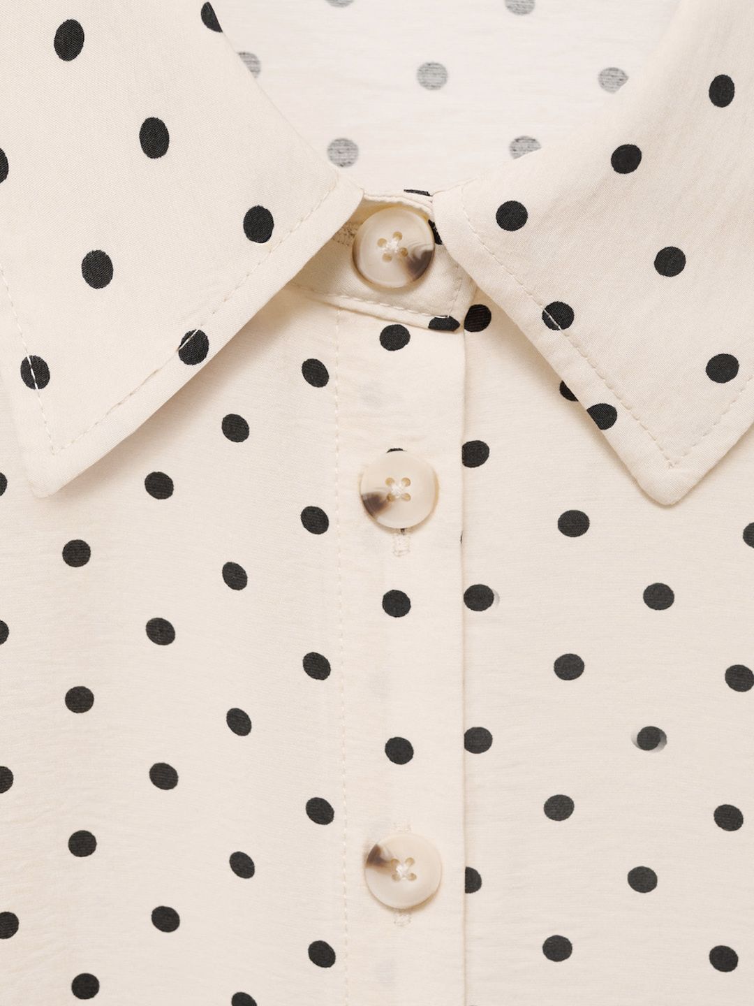 Polka Dot Printed Shirt Style Dress With Belt