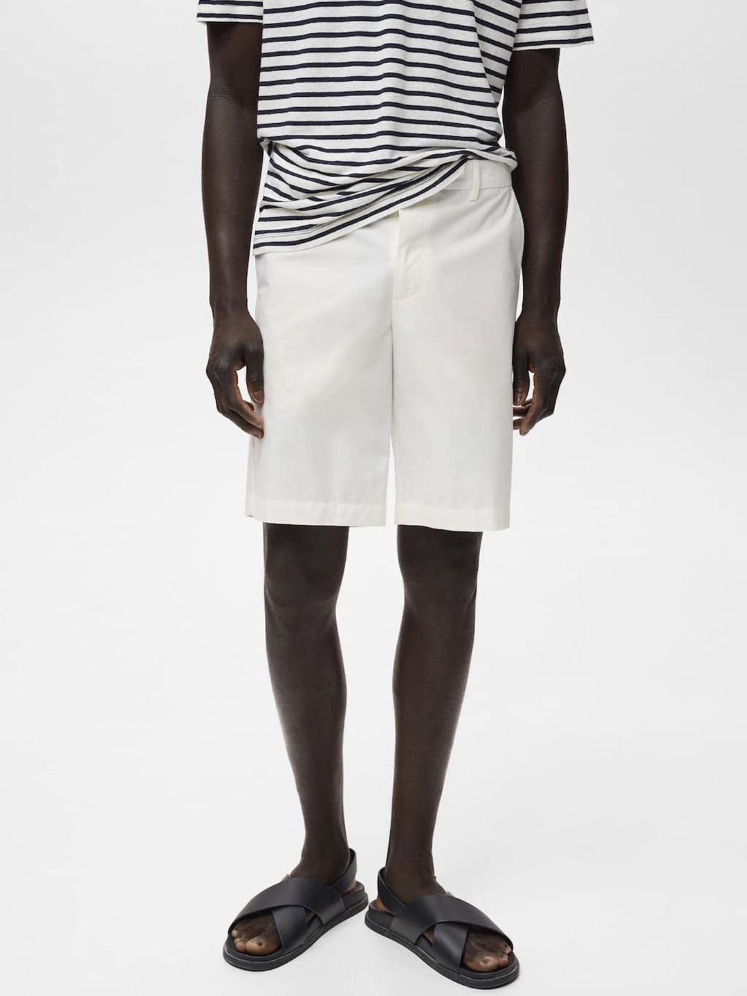 MANGO MAN Slim Fit Pure Cotton Bermuda Shorts