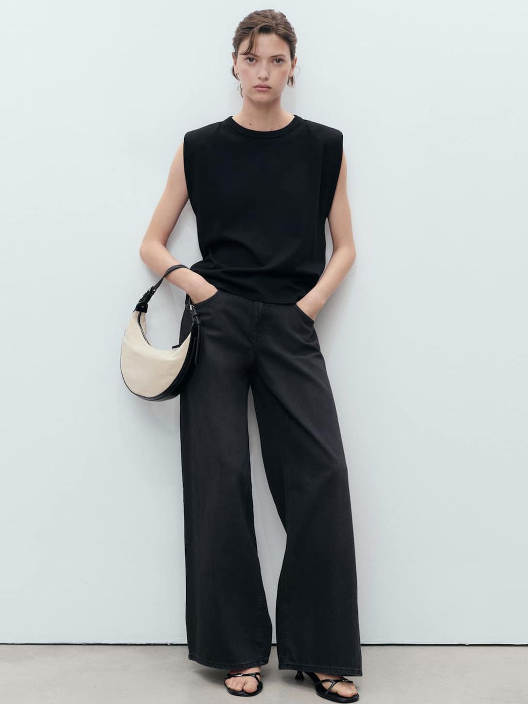 Extended Sleeves Pure Cotton Sleeveless T-shirt