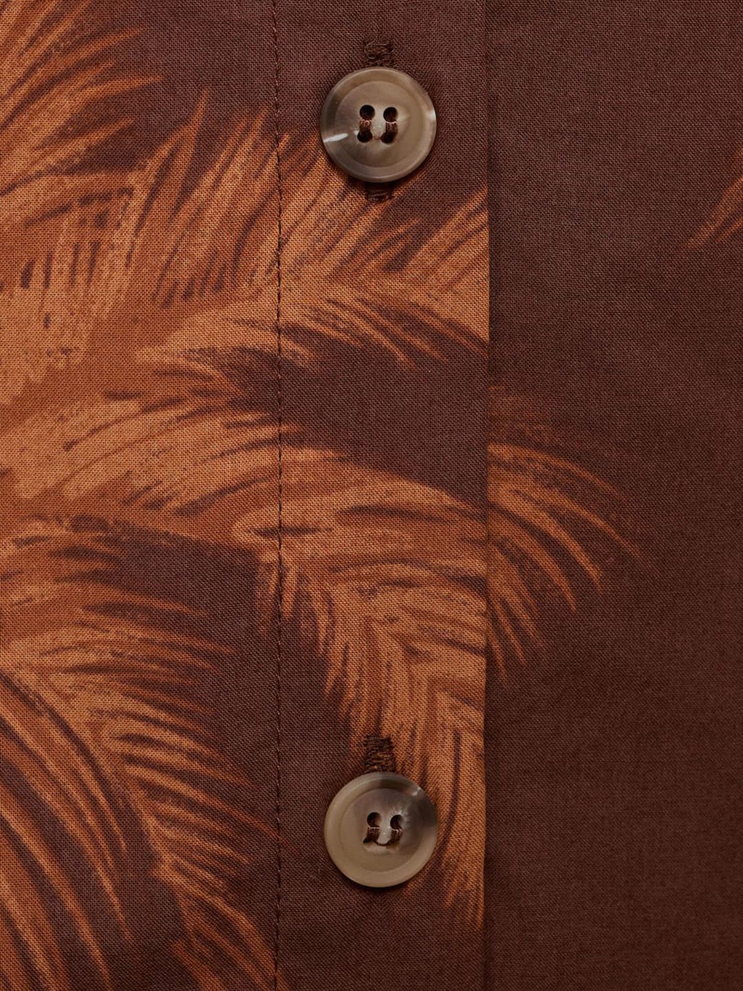 Tropical Print Oversized Casual Shirt