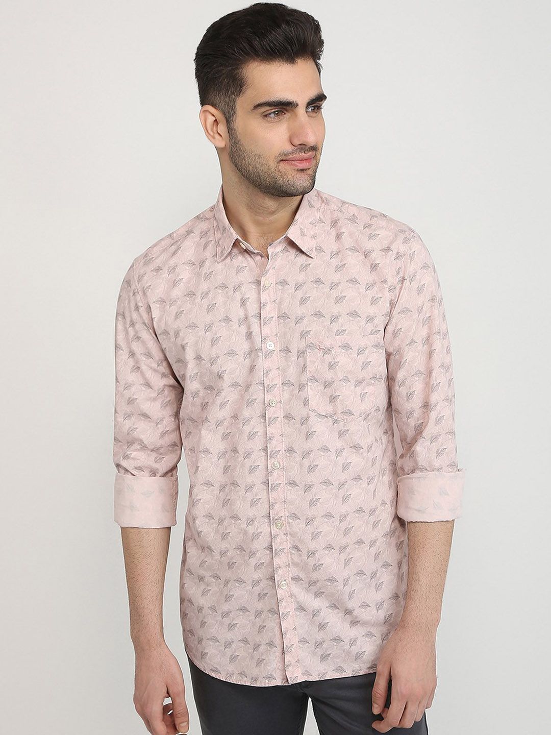 Parx Parx Men Slim Fit Printed Pure Cotton Casual Shirt