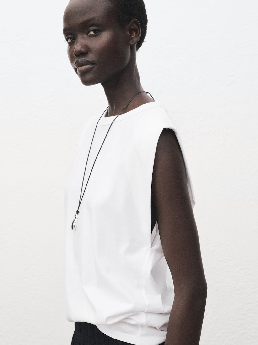 Pure Cotton Sleeveless T-shirt