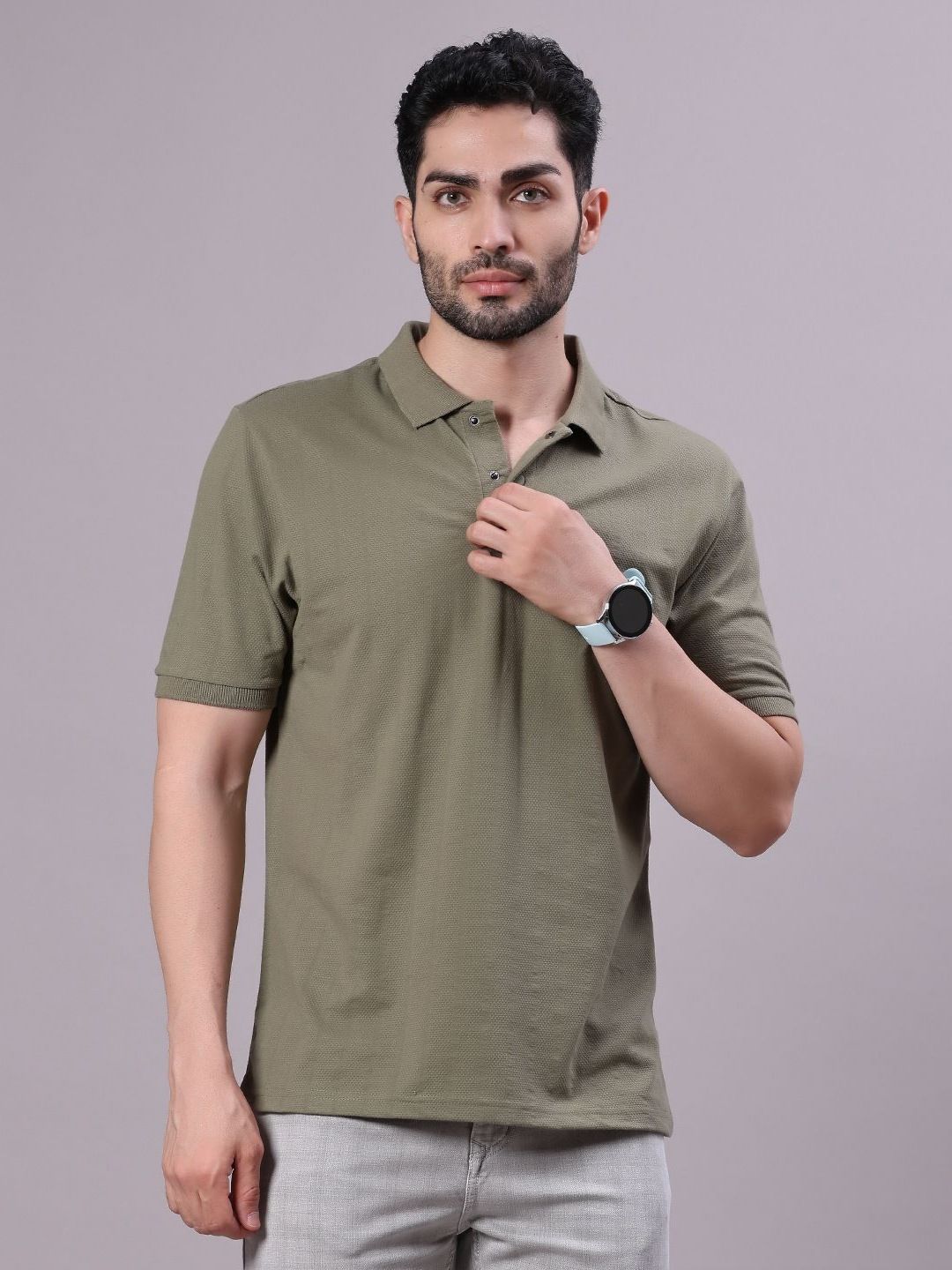 V-Mart Polo Collar Cotton Regular Fit T-shirt