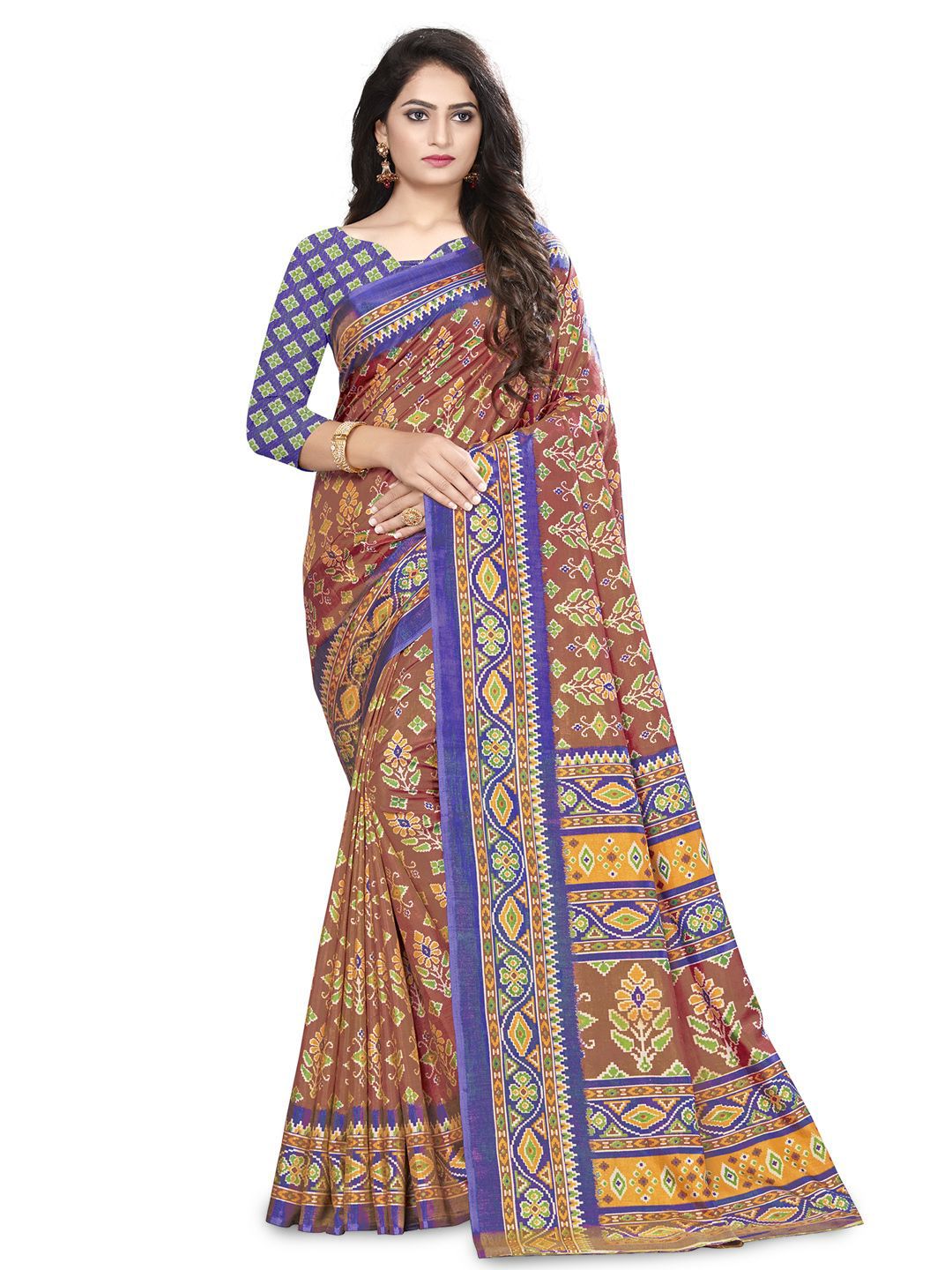 KALINI KALINI Ethnic Motifs Printed Bhagalpuri Saree