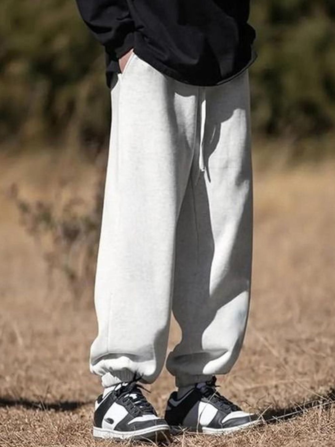 YOU FOREVER Men Cotton Baggy Mid Rise Joggers