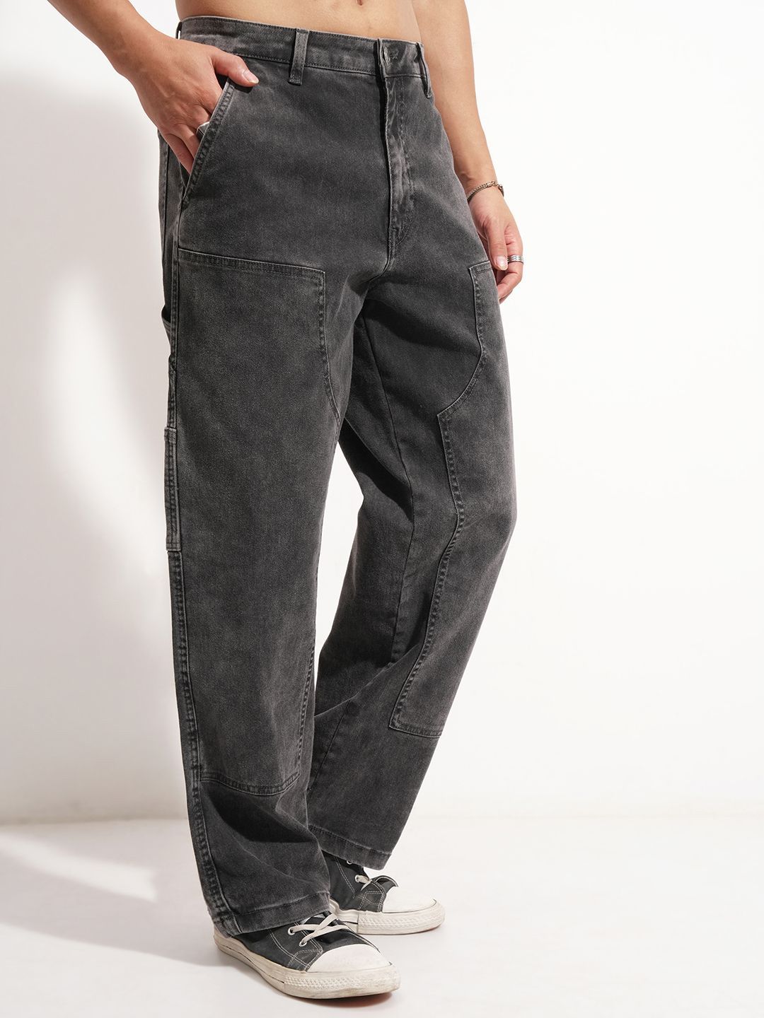 HIGHLANDER Men Loose Fit Mid-Rise Stretchable Jeans