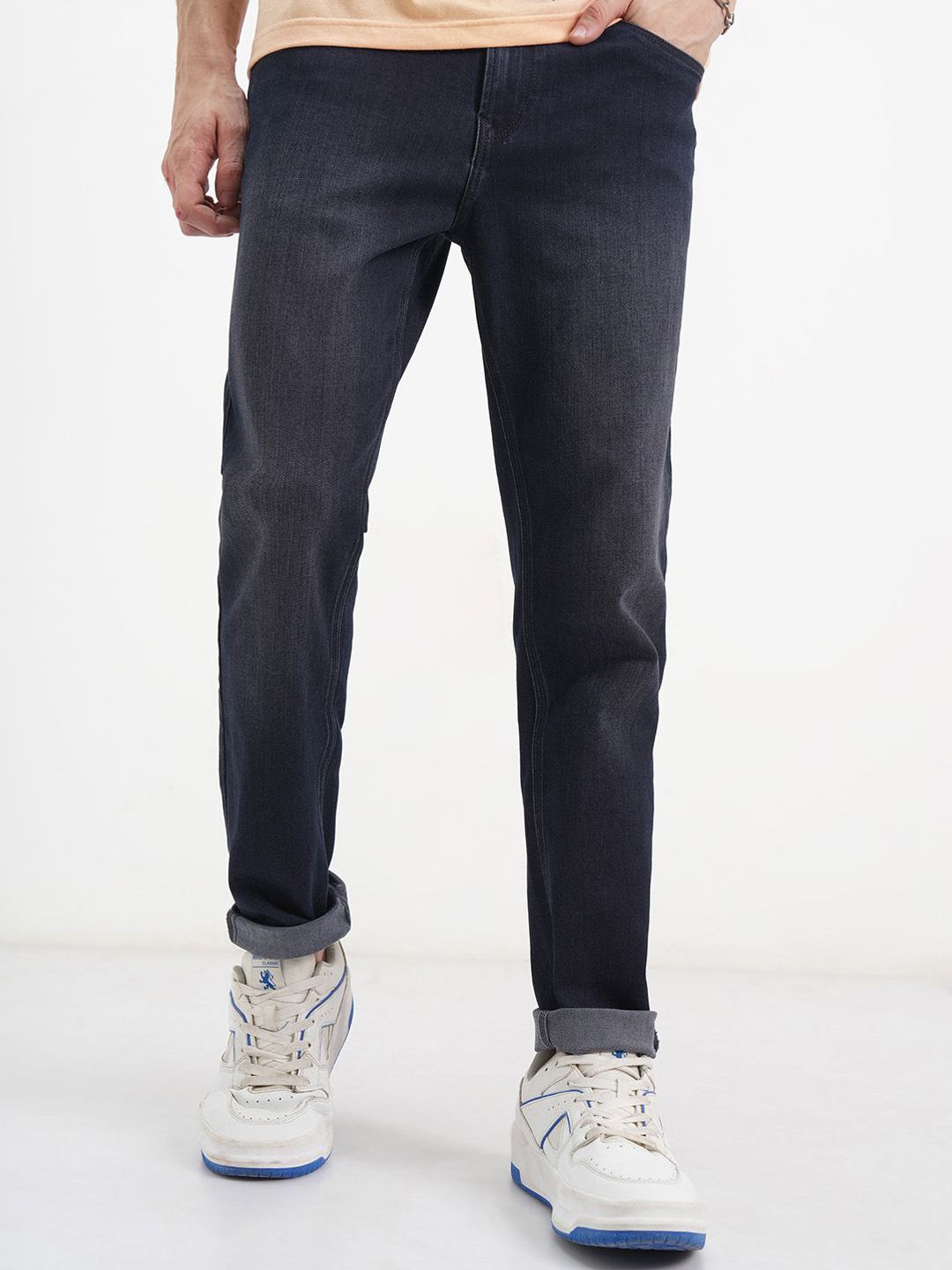 HIGHLANDER Men Slim Fit Mid-Rise Stretchable Jeans