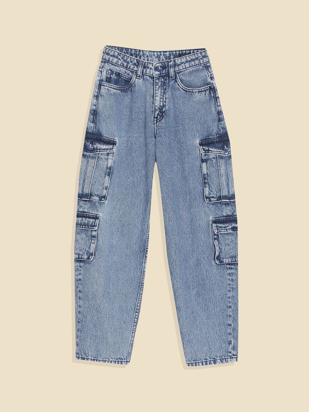 Allen Solly Junior Boys Regular Fit Mid-Rise Highly Distressed Jeans