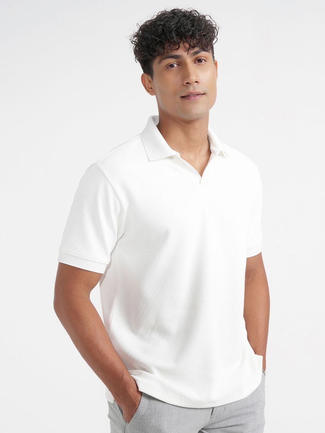 HIGHLANDER Polo Collar Relaxed Fit T-shirt