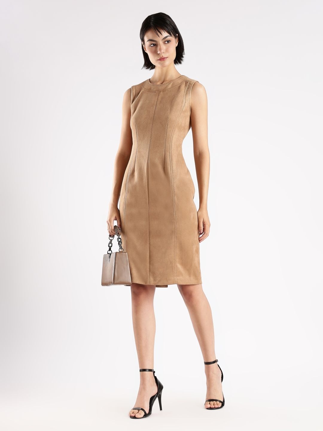 Calvin Klein Jeans Women Sleeveless Slits Sheath Dress
