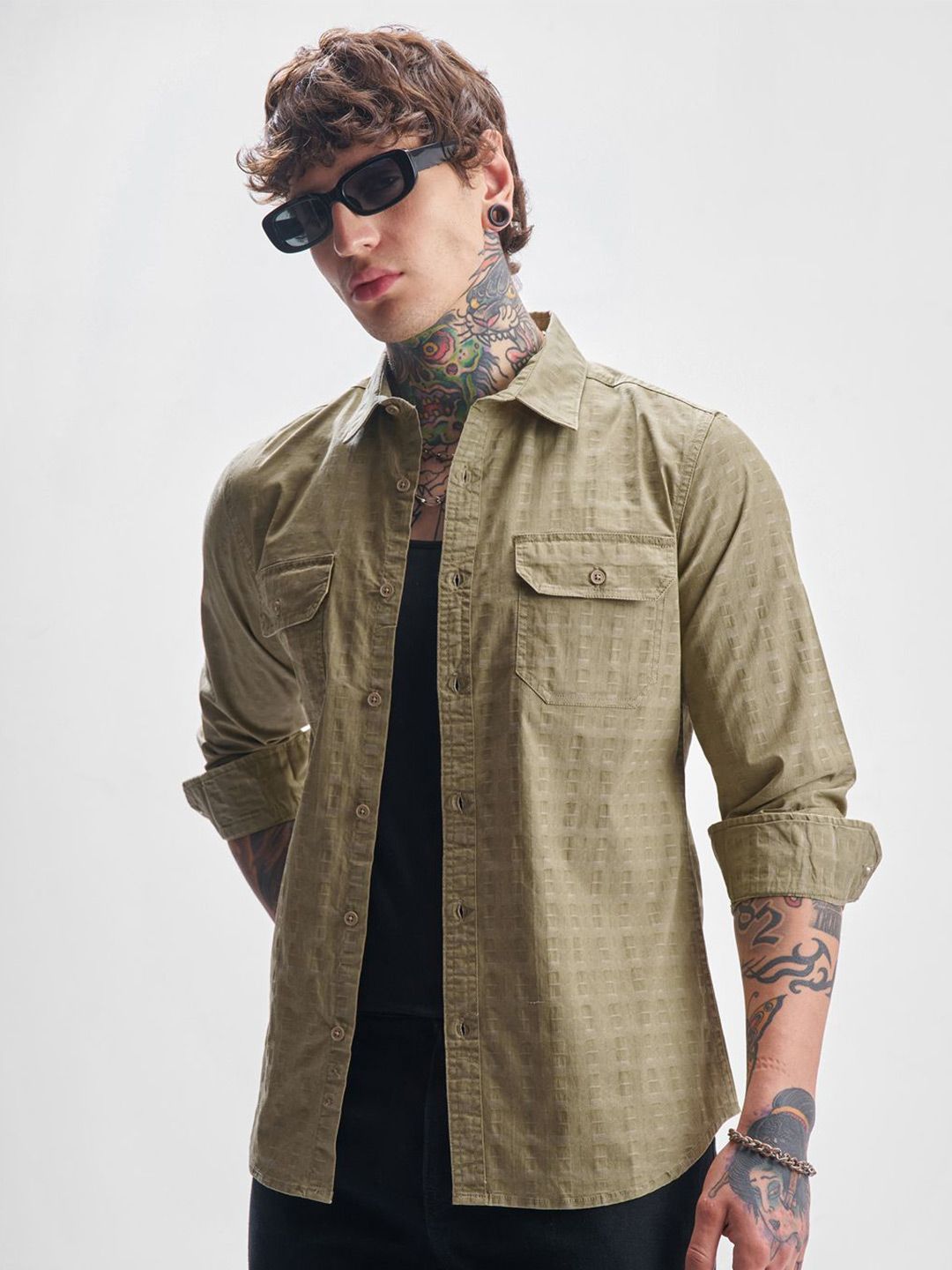 HIGHLANDER Slim Fit Casual Shirt
