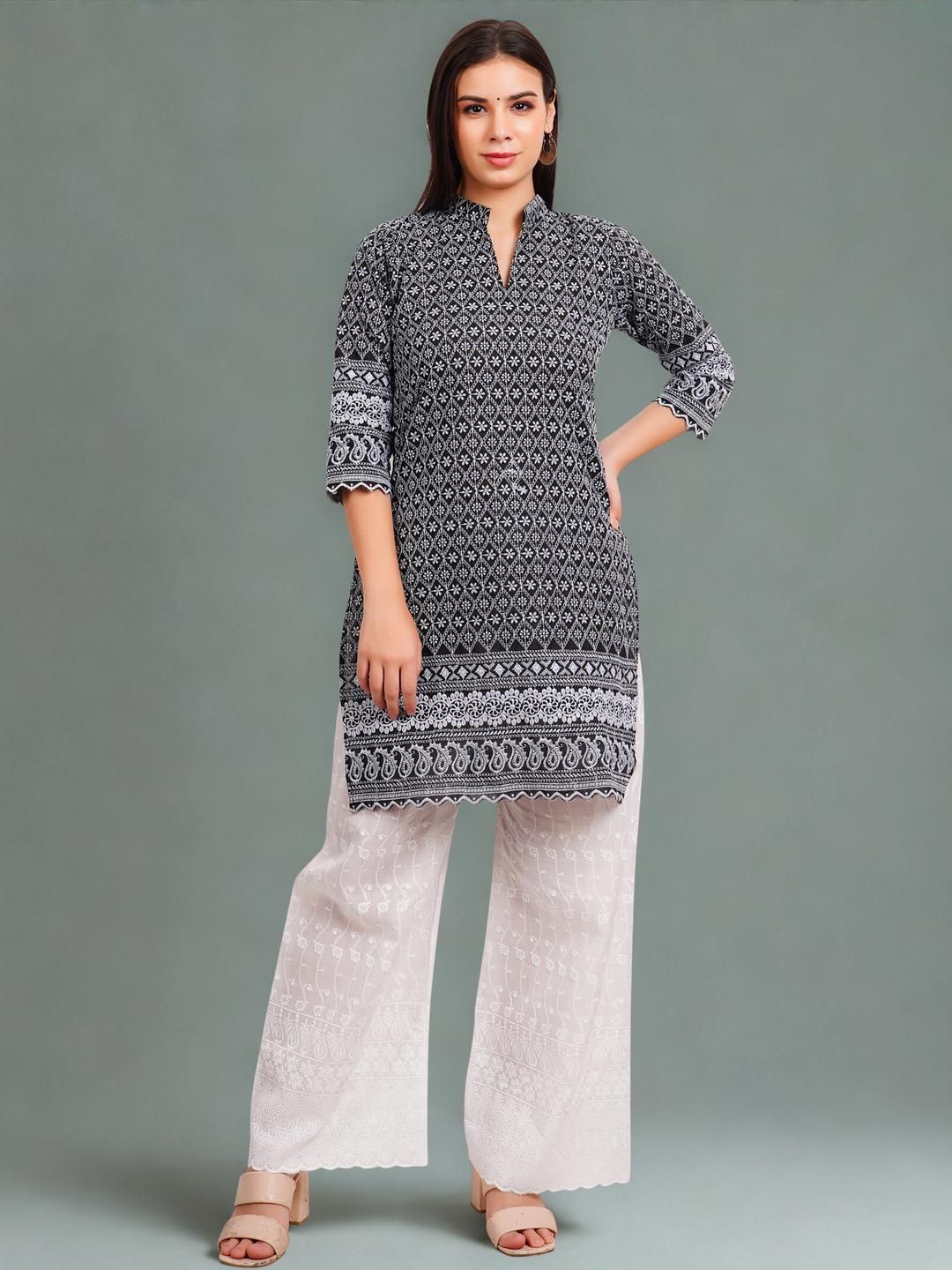 Mytrendzs Women Embroidered Thread Work Kurta