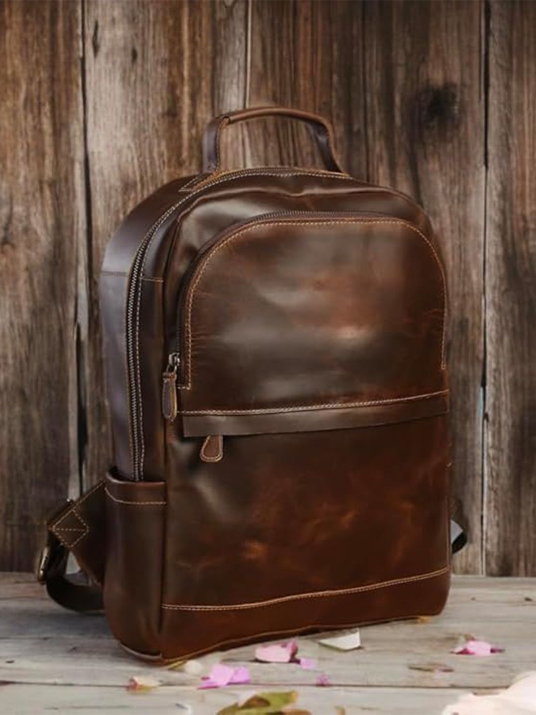 PRANJALS HOUSE Genuine Leather Backpack
