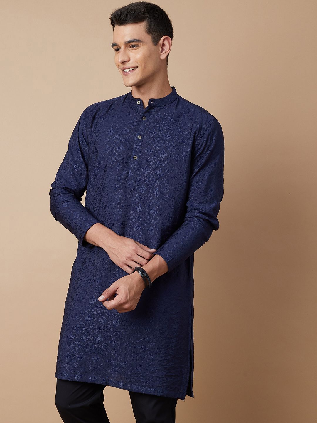 Melange by Lifestyle Men Ethnic Motifs Printed Daily Straight Kurta