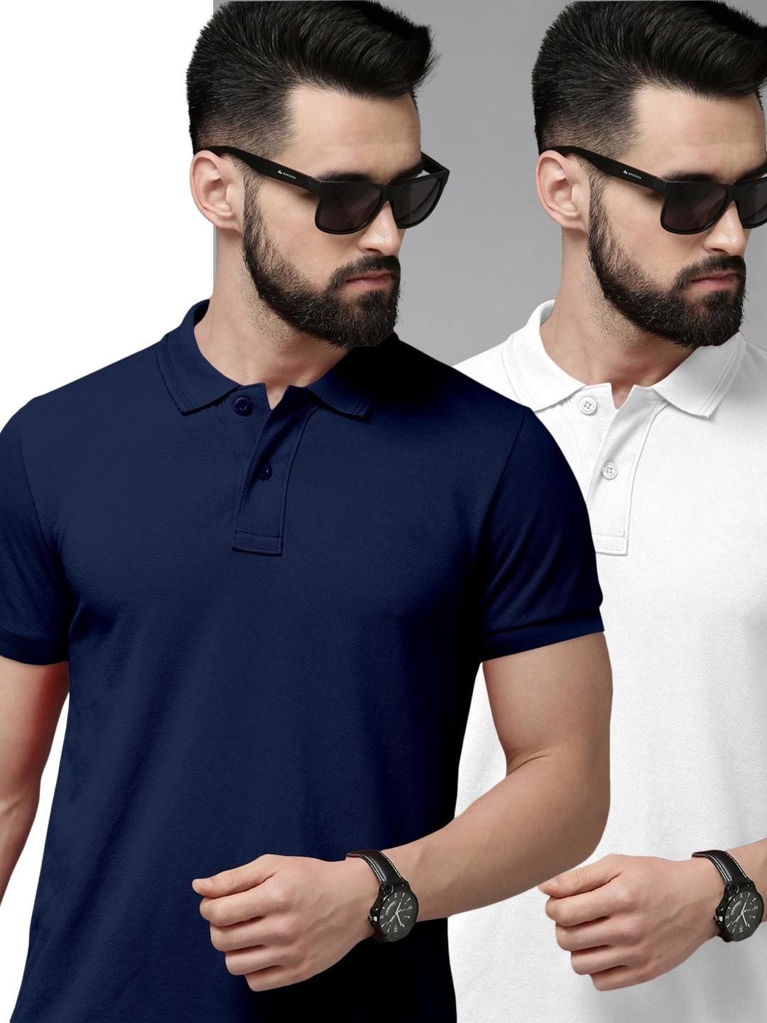 Metronaut Pack of 2 Slim Fit Polo Collar T-shirts