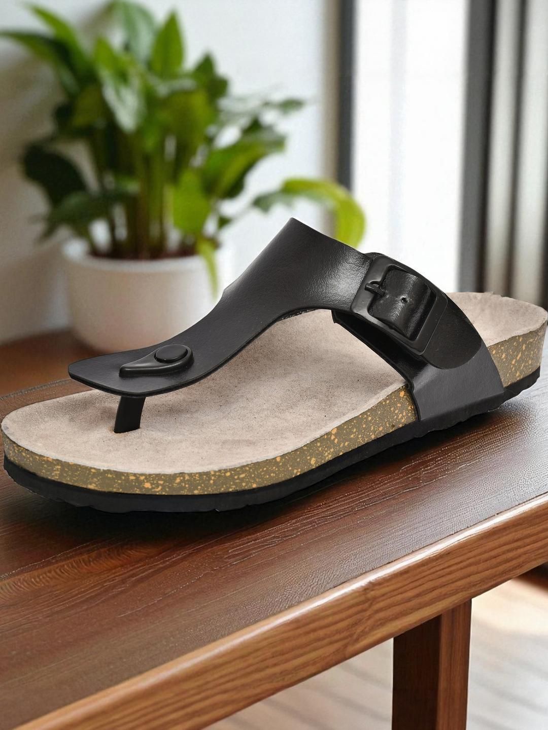 SCARPIA Men Black Sandals