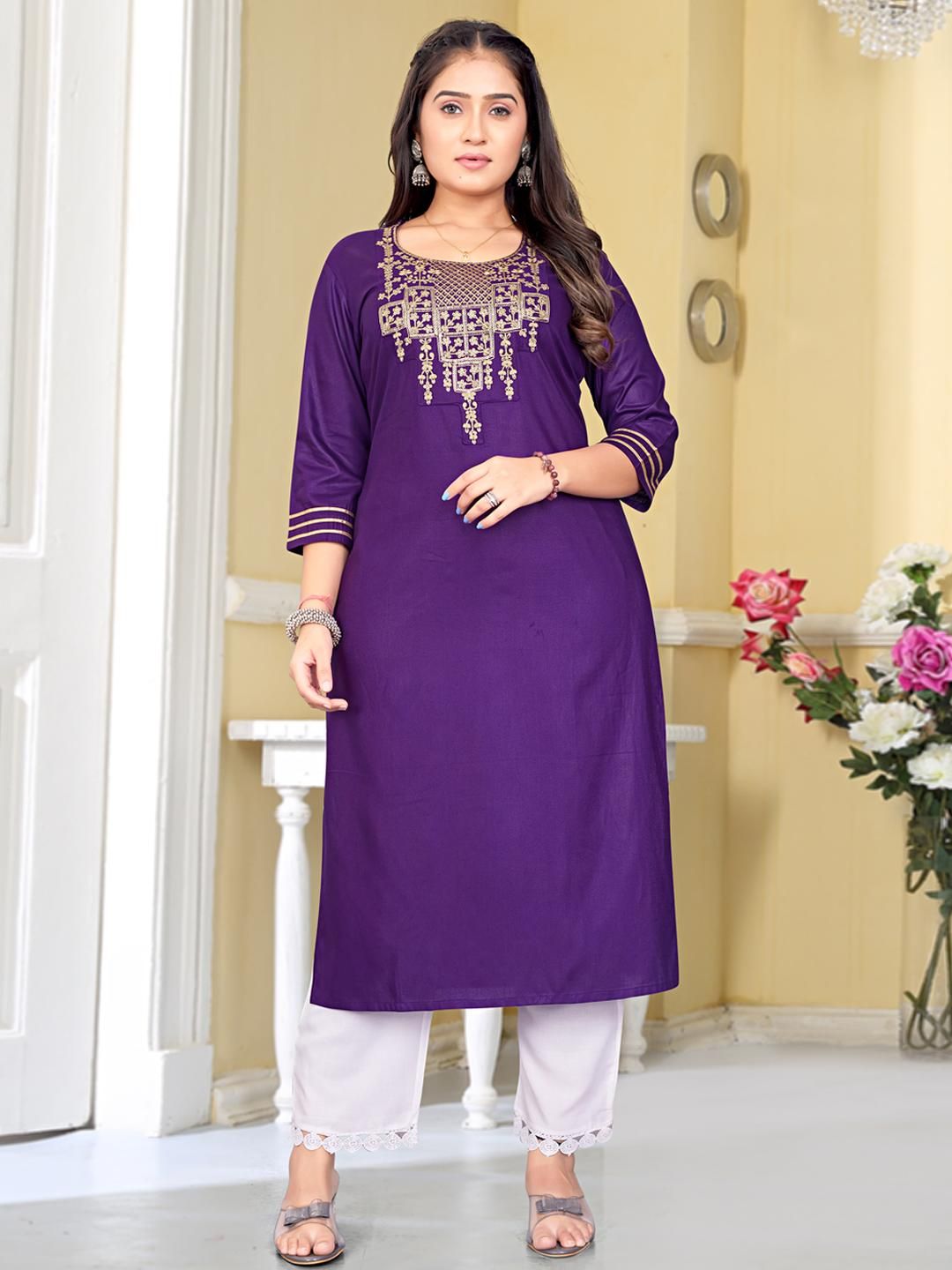 ZAZADIYA ENTERPRISE Women Violet Kurtis