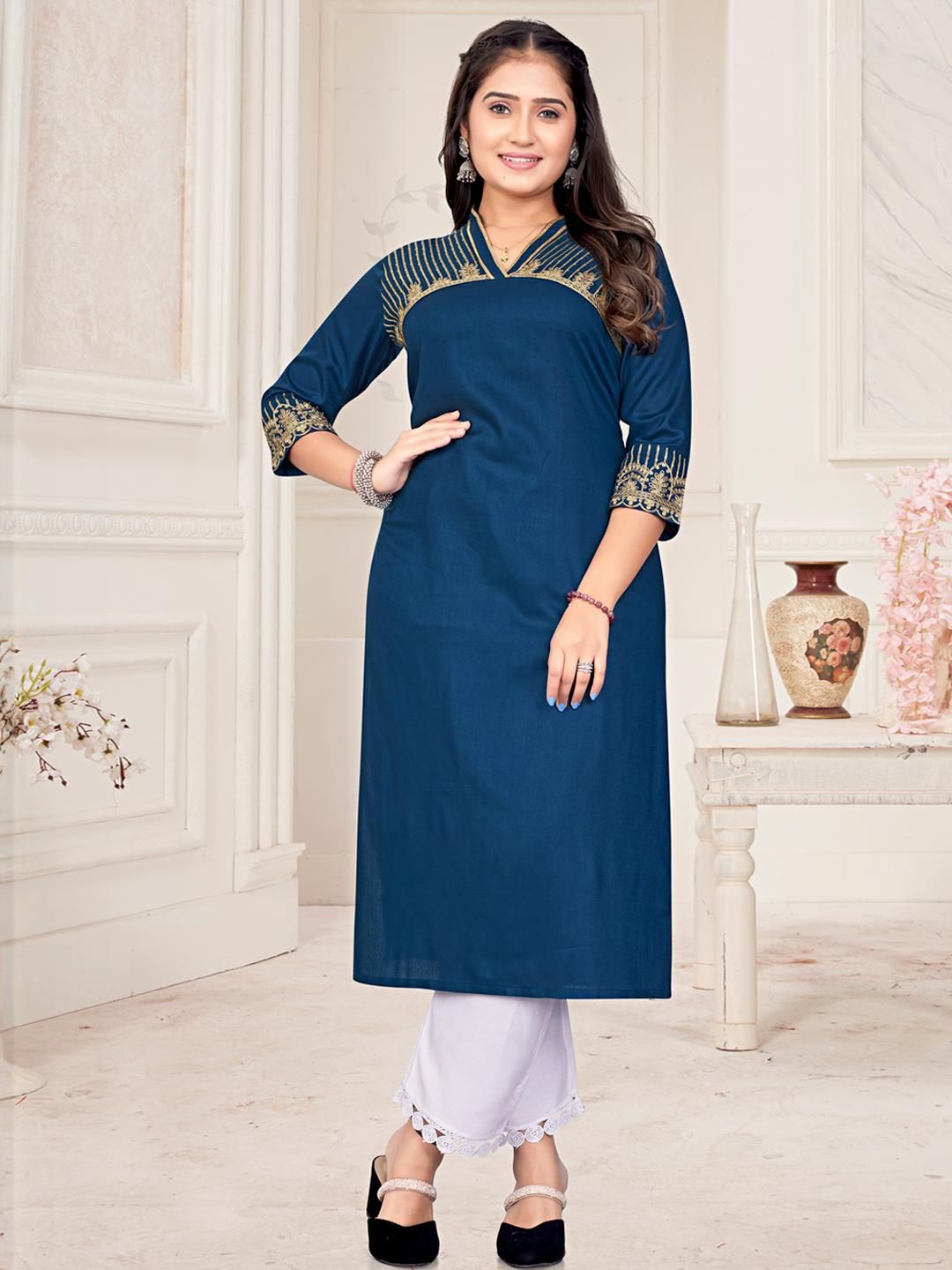ZAZADIYA ENTERPRISE Women Blue Kurtis