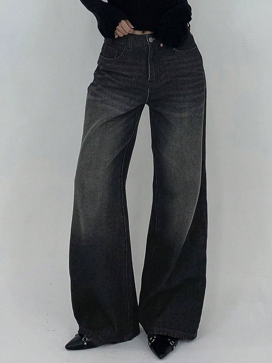 Aadvi Fashion Women Comfort Baggy High-Rise Stretchable Jeans