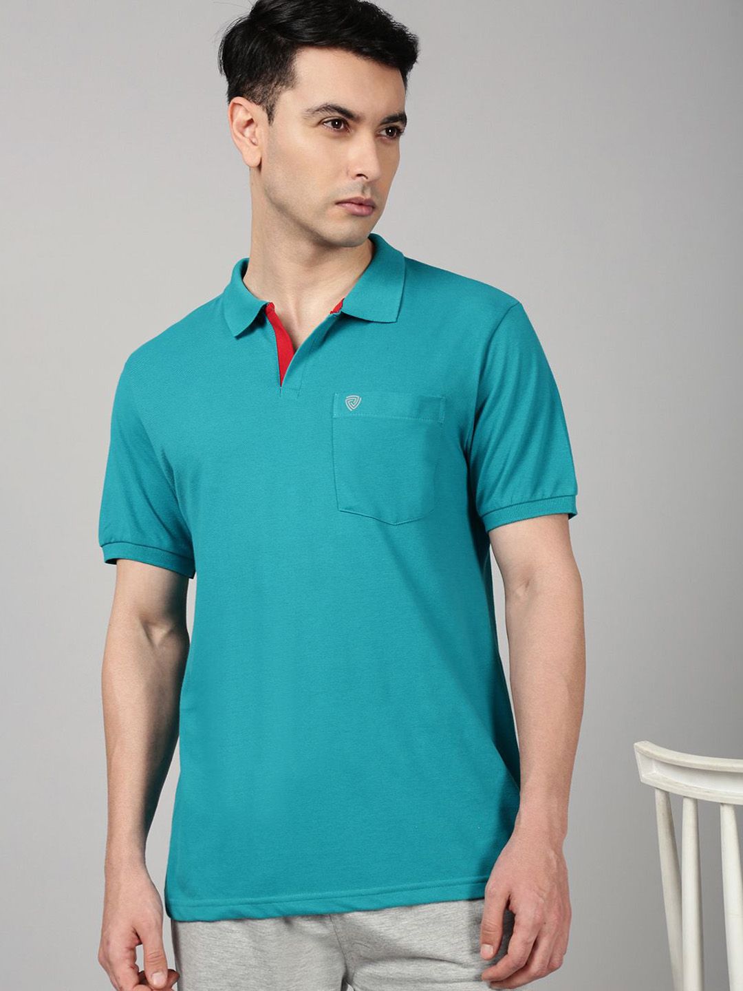 Lux Cozi Combed Cotton Polo Collar Lounge T-shirts