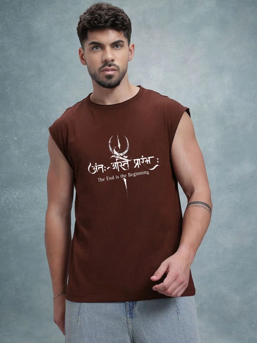 Moda Rapido Typography Printed Round Neck Slim Fit T-shirt