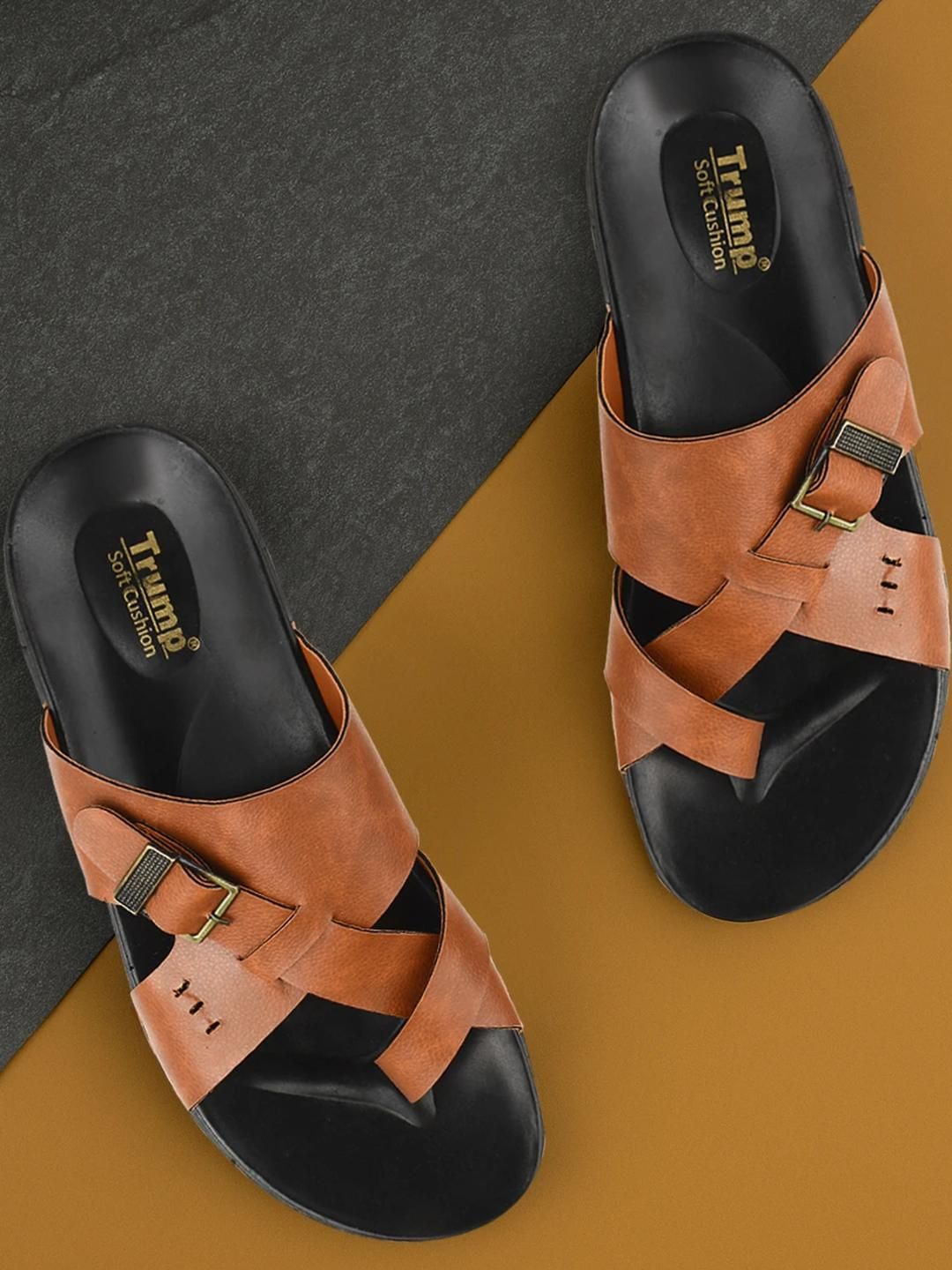 Trump Men Tan Flip Flops