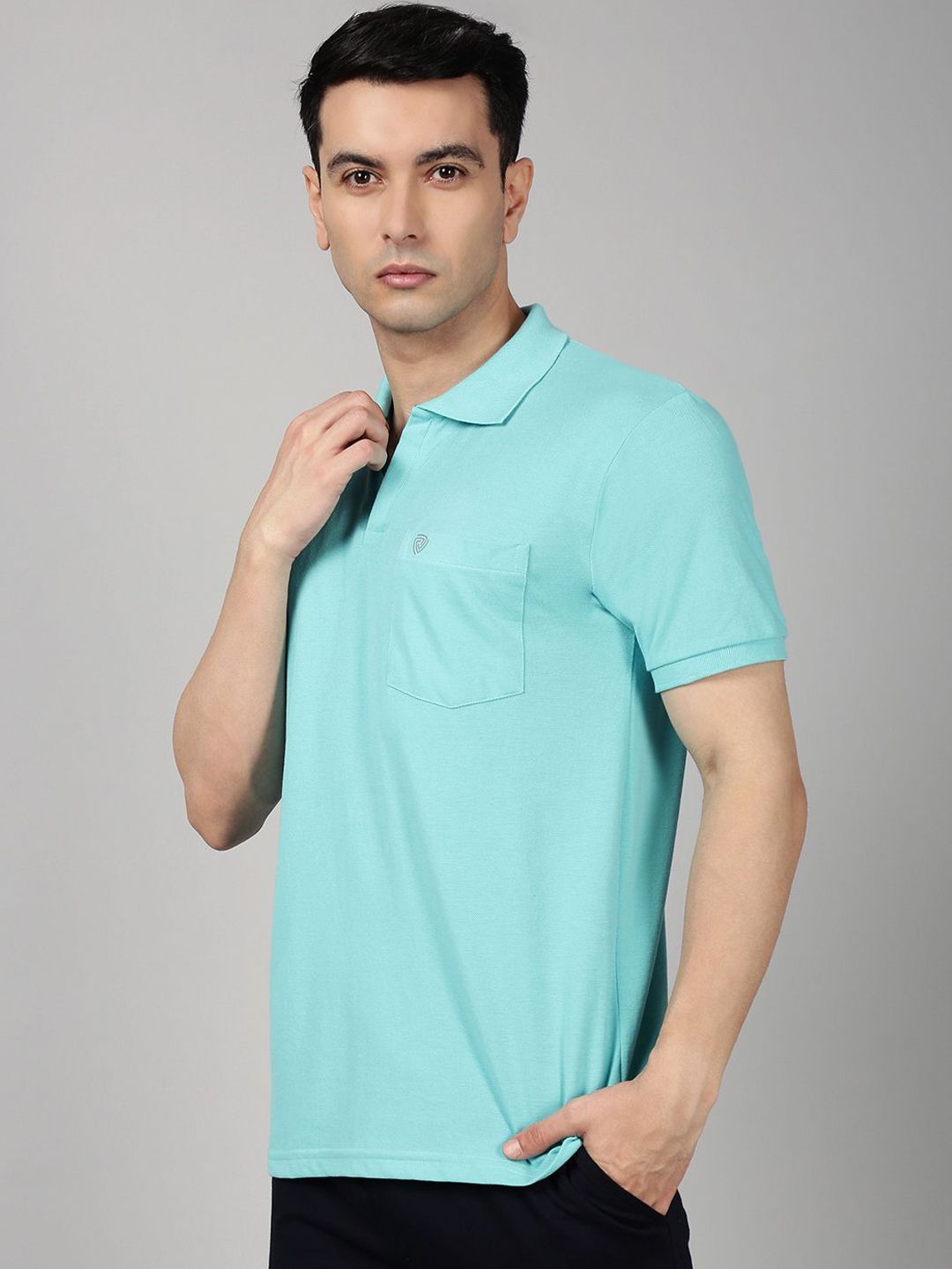 Lux Cozi Combed Cotton Polo Collar Lounge T-shirts