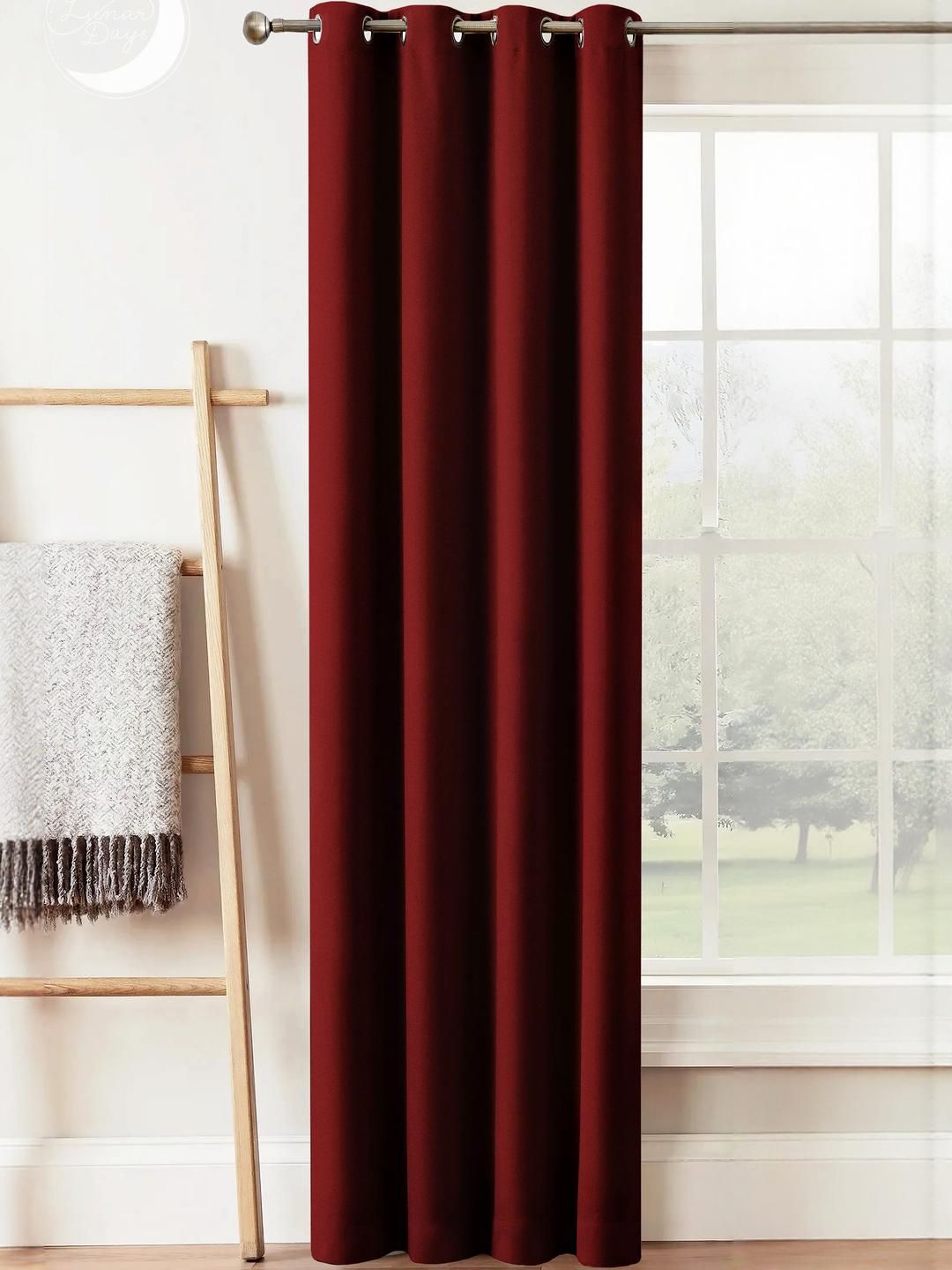 Lunar Days Lunar Days 1 Piece  Black Out Long Door 9ft Curtain