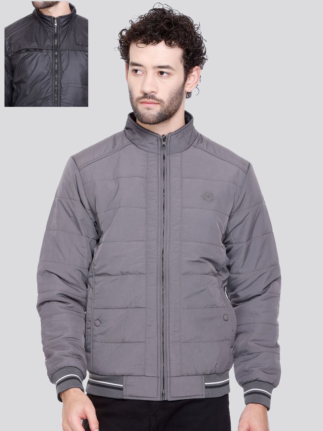 Rare Times Mock Collar Lightweight Puffer Jacket