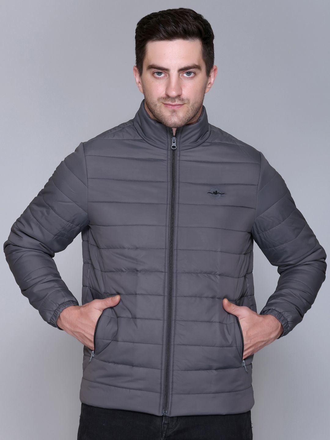 Rare Times Men Lightweight Solid Padded Jacket