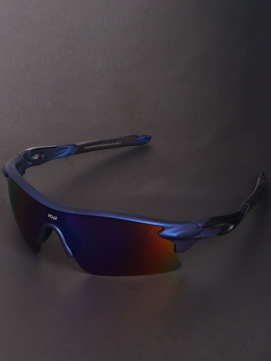 Buy Irayz Men Mirrored Lens & Red Sports Sunglasses with