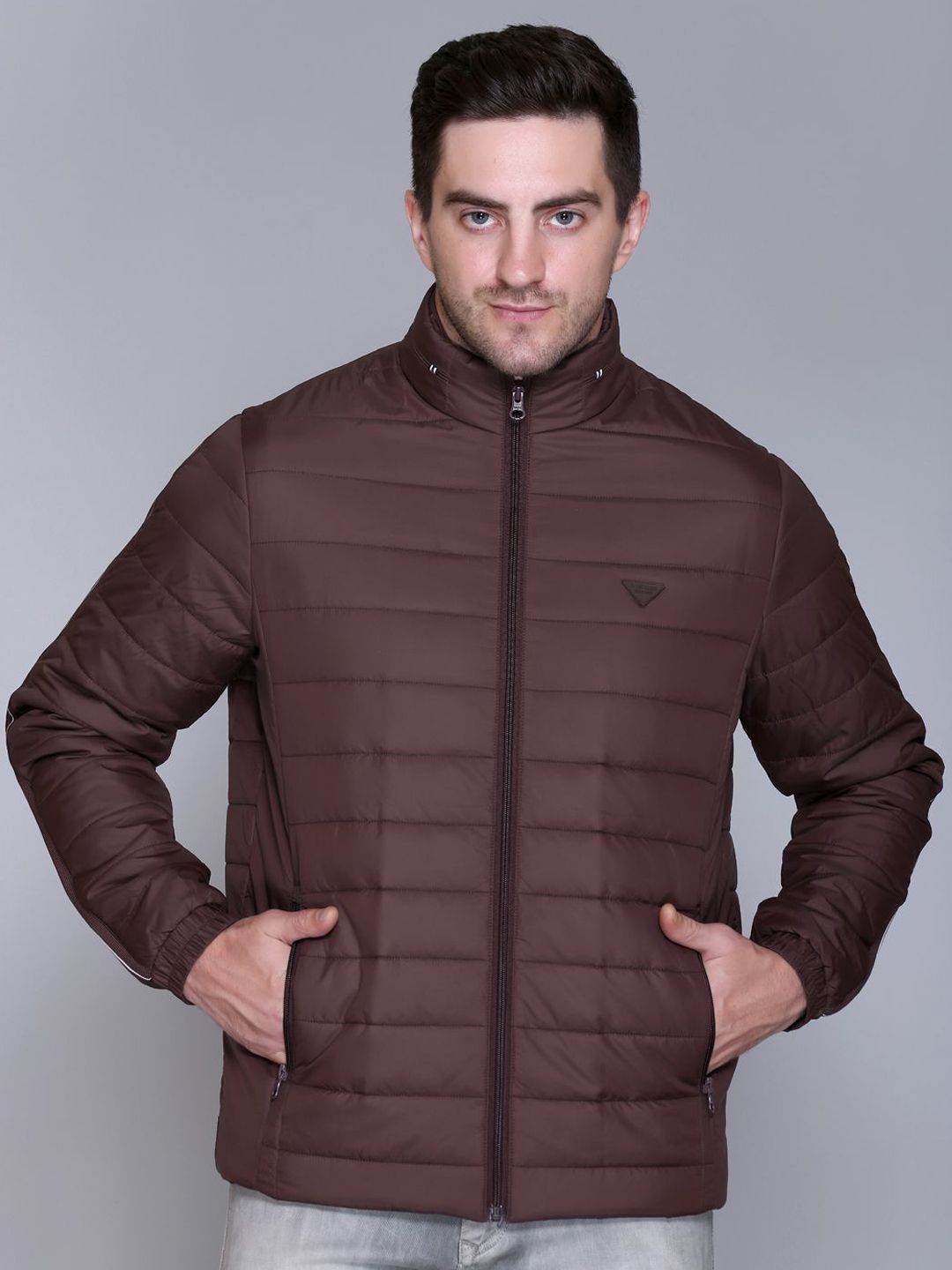 Rare Times Mock Collar Lightweight Puffer Jacket