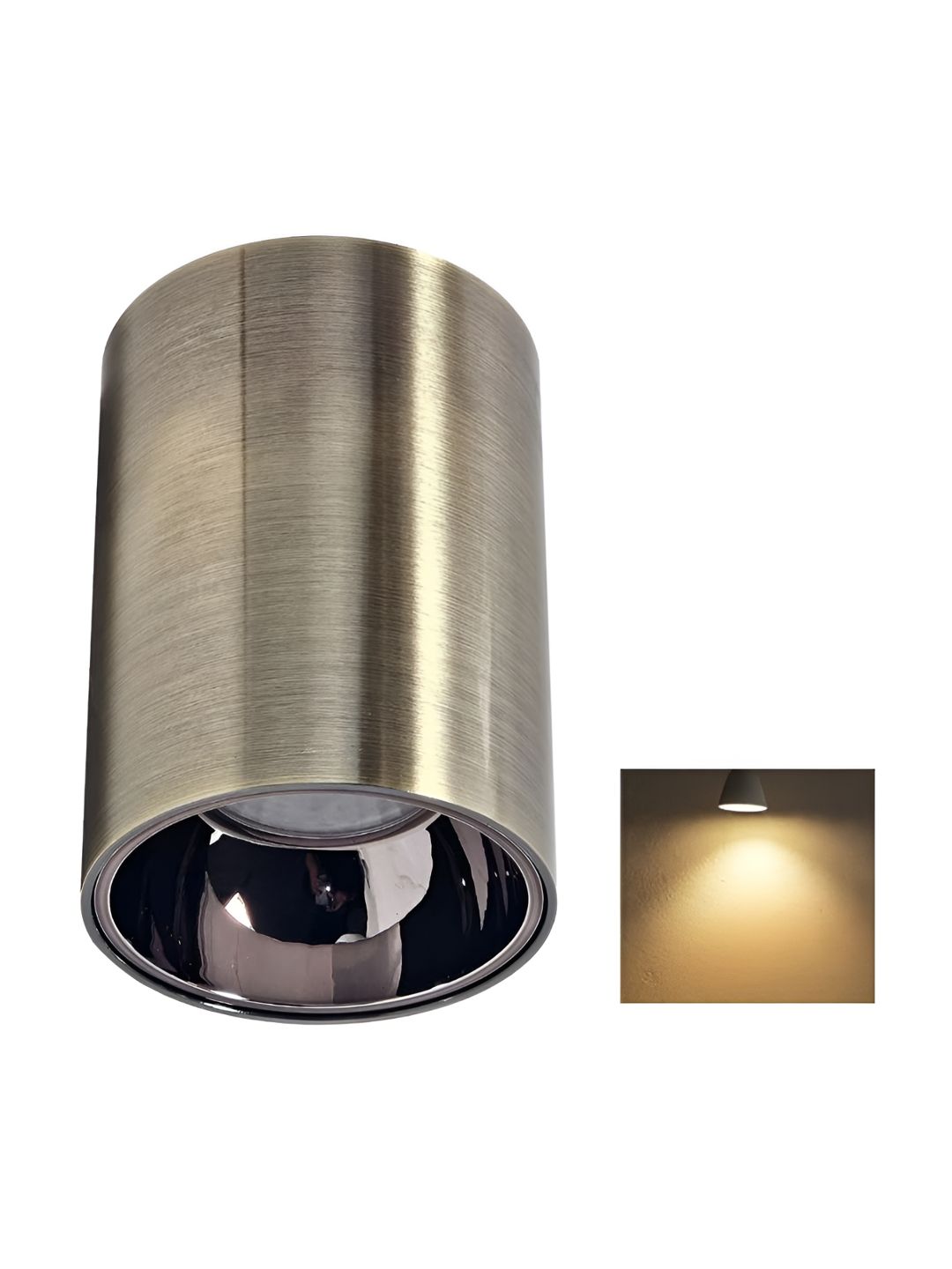 Mufasa Copper Textured Cylinder Ceiling Lamp