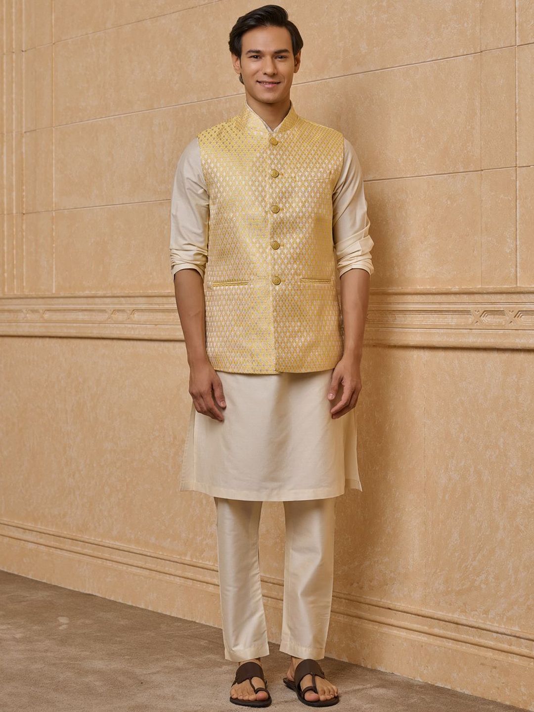 Tasva Classic Brocade Nehru Jackets