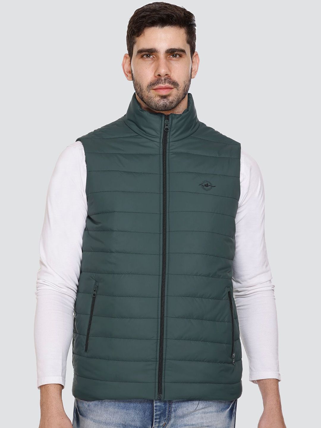 Rare Times Men Solid Lightweight Puffer Jacket