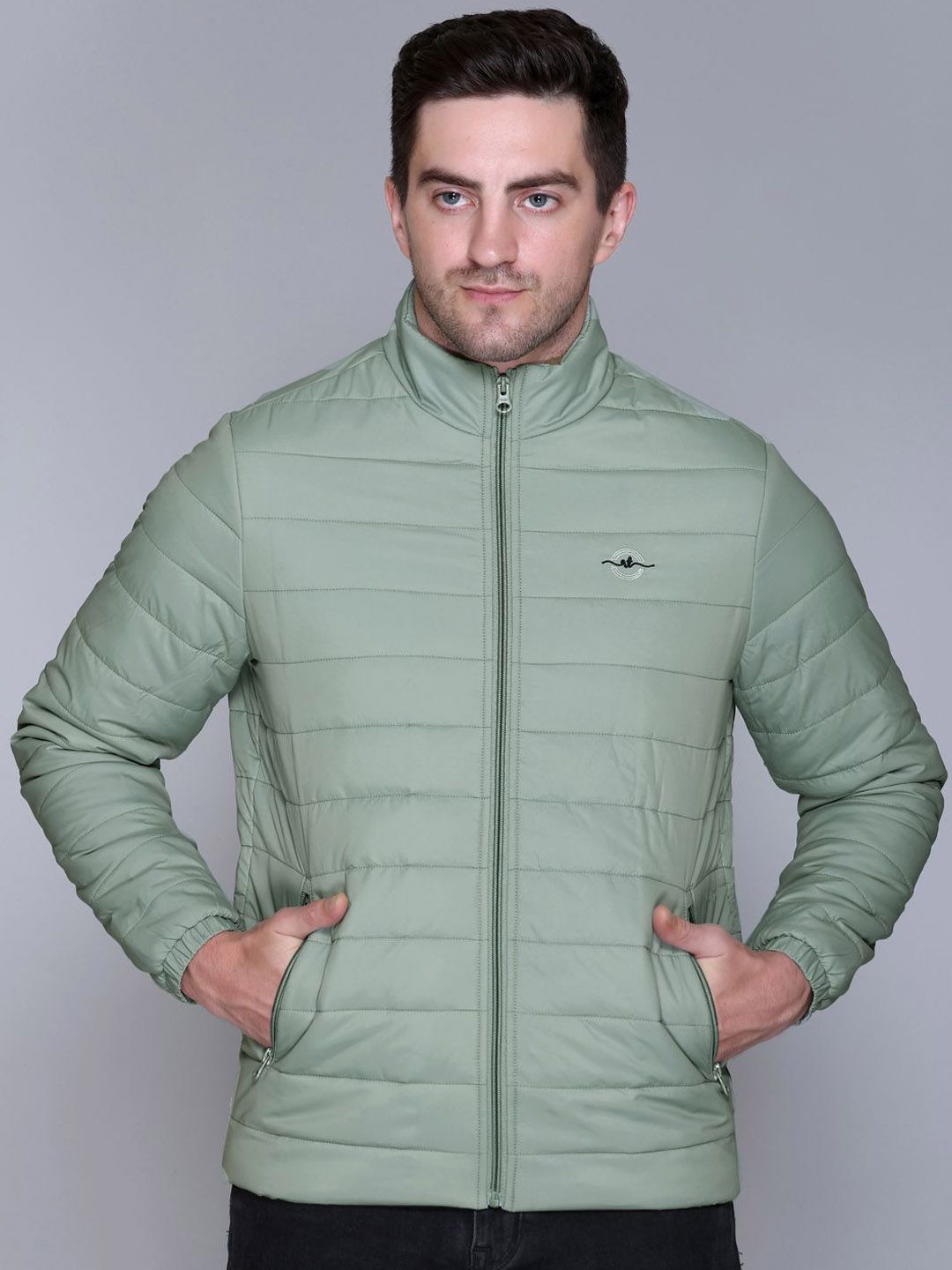 Rare Times Men Lightweight Solid Puffer Jacket