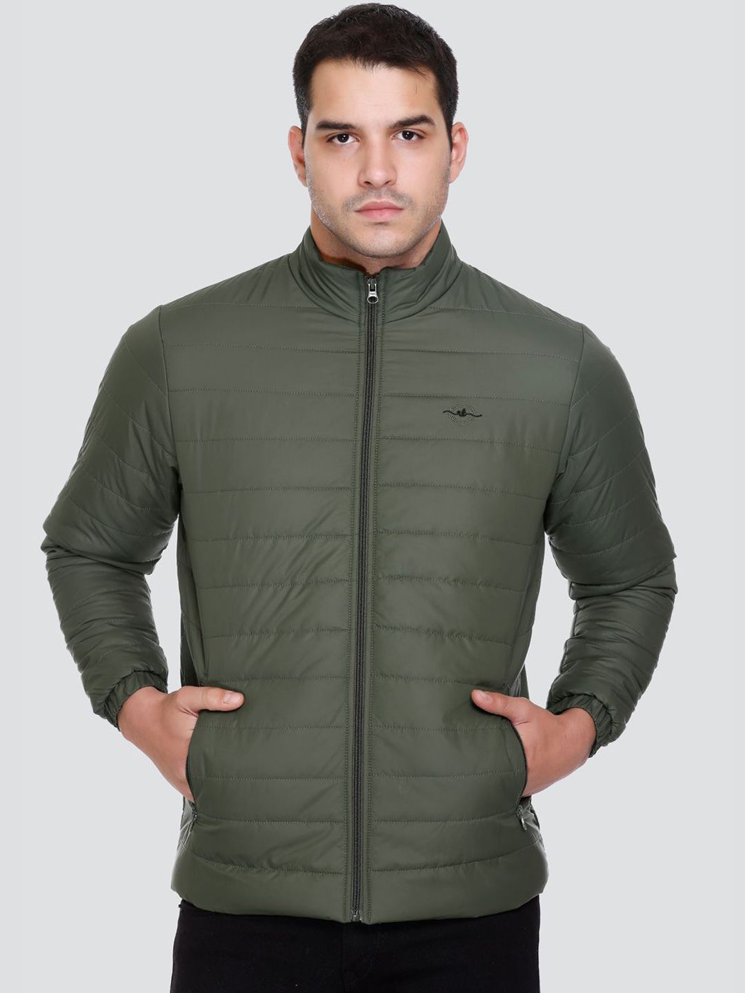 Rare Times Mock Collar Lightweight Puffer Jacket