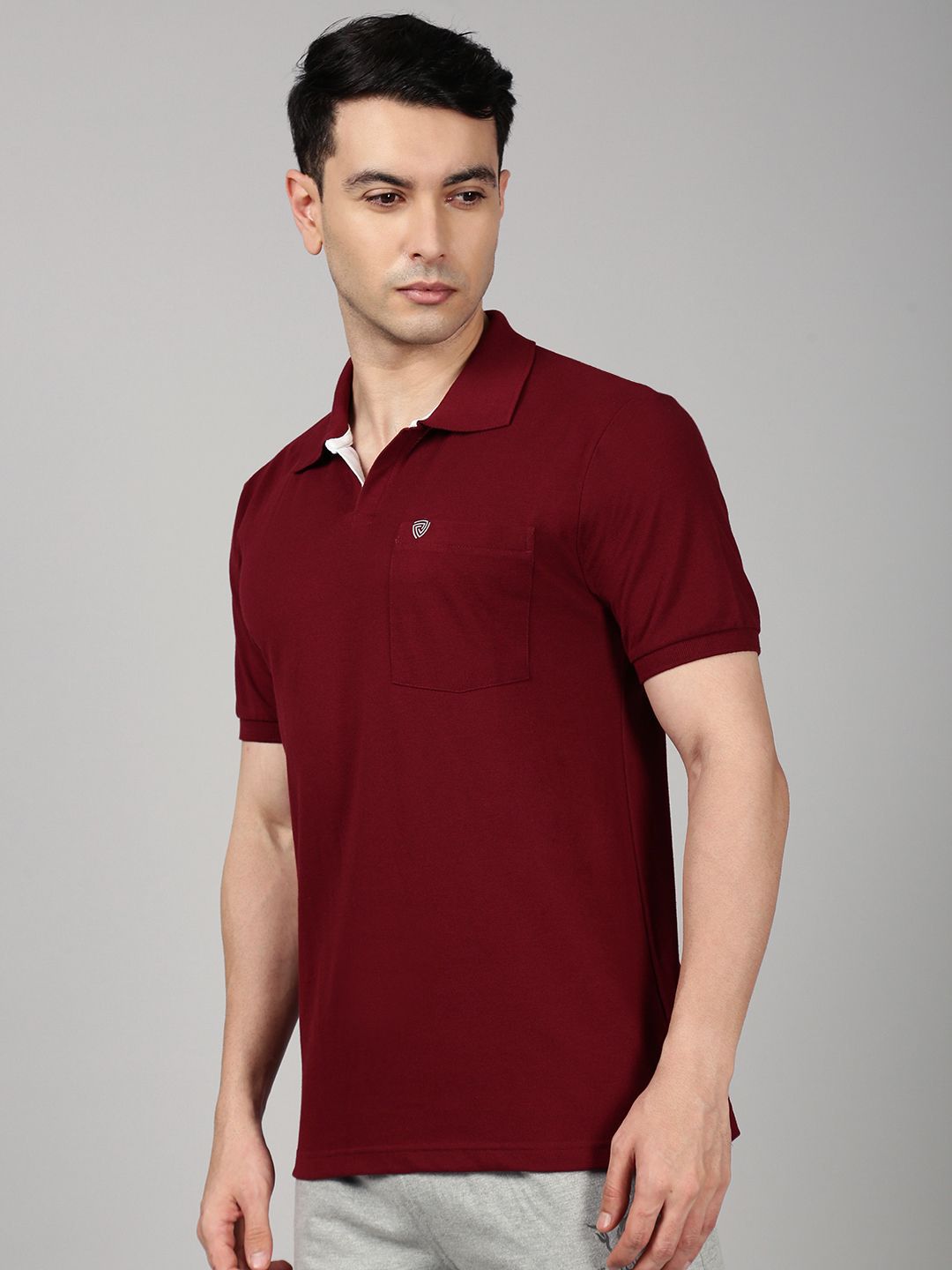 Lux Cozi Men Polo Collar Cotton T-shirt