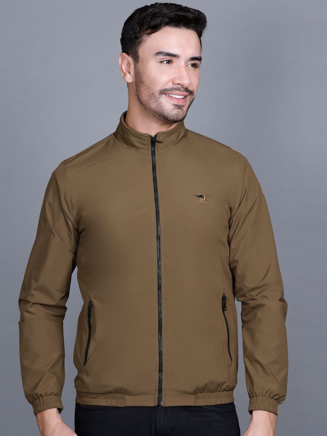 Rare Times Mock Collar Lightweight Puffer Jacket