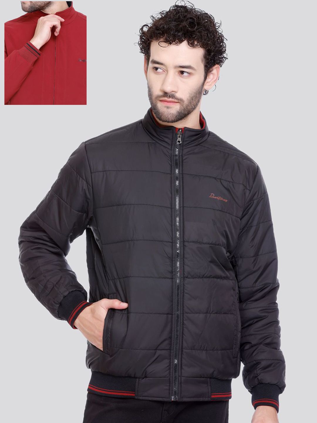 Rare Times Men Reversible Lightweight Padded Jacket
