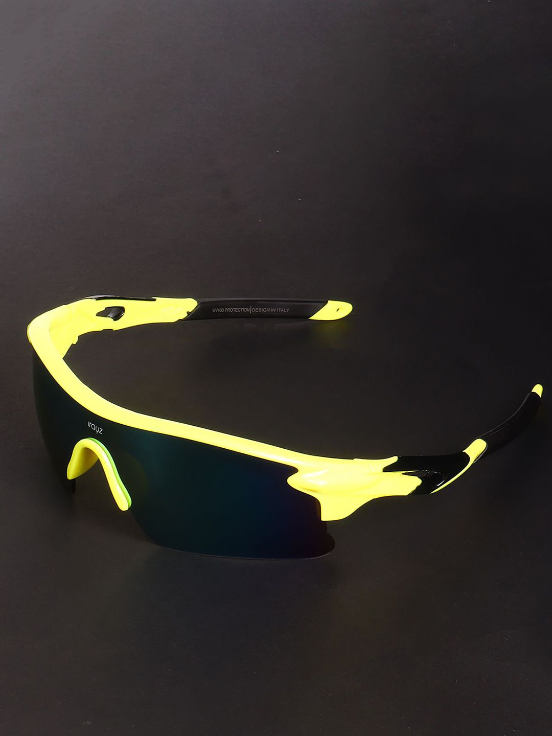Buy Irayz Men Mirrored Lens & Red Sports Sunglasses with
