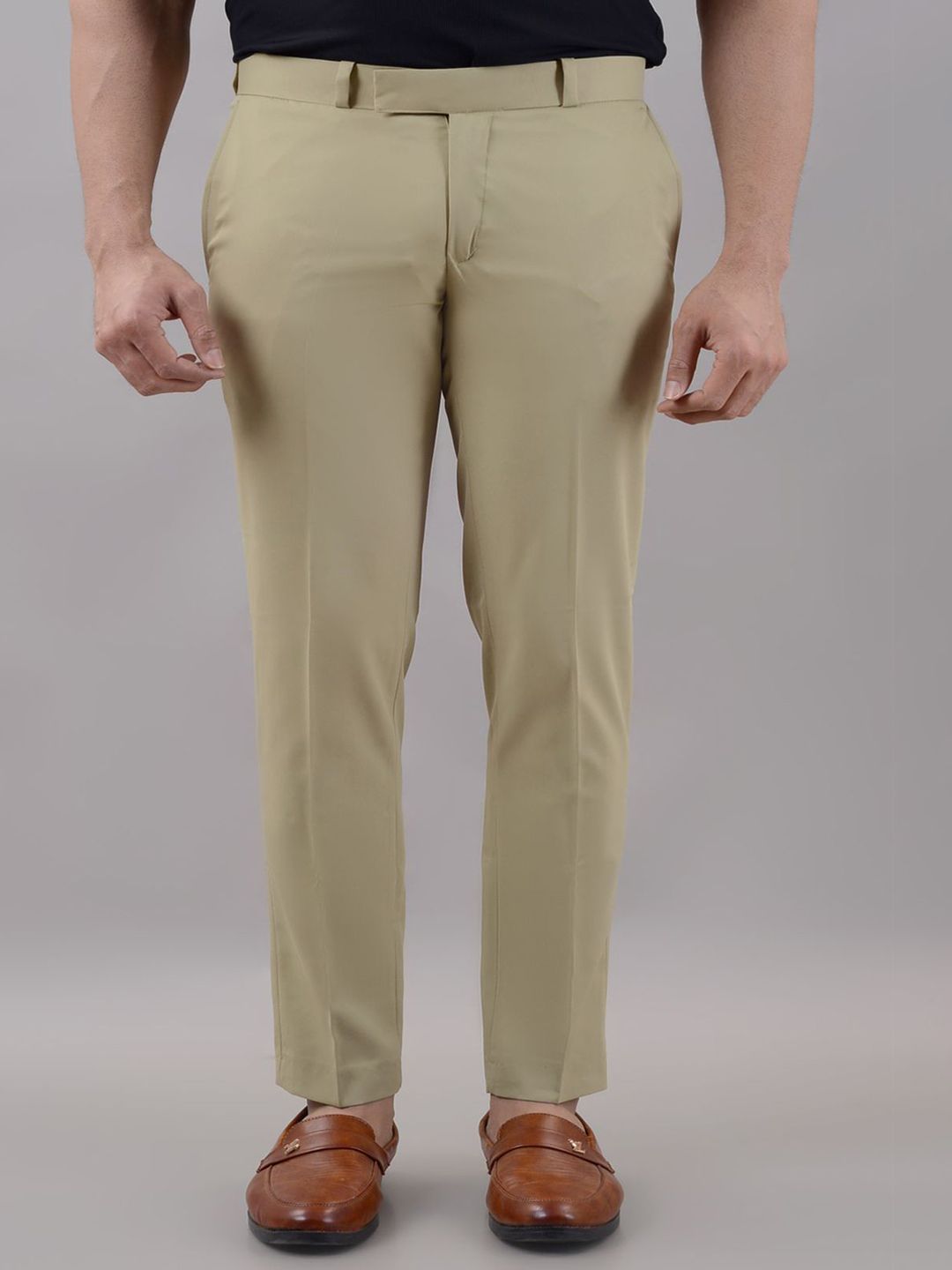 VILLAIN Men Classic Slim Fit Trousers