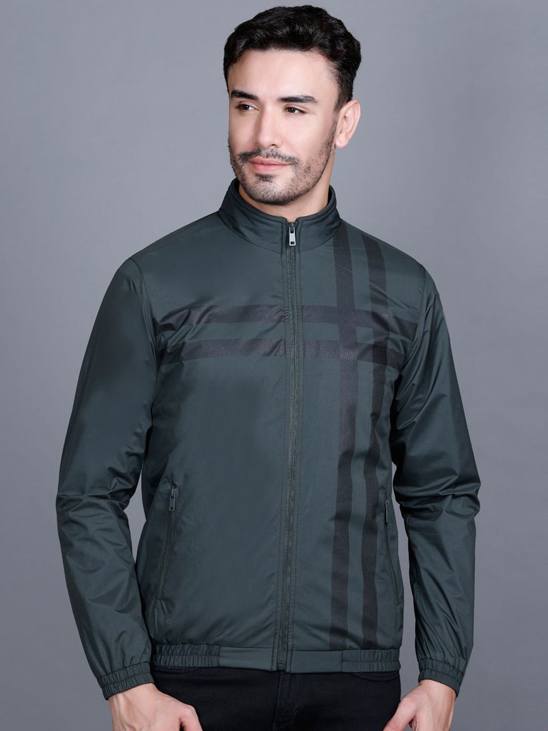 Rare Times Mock Collar Lightweight Puffer Jacket