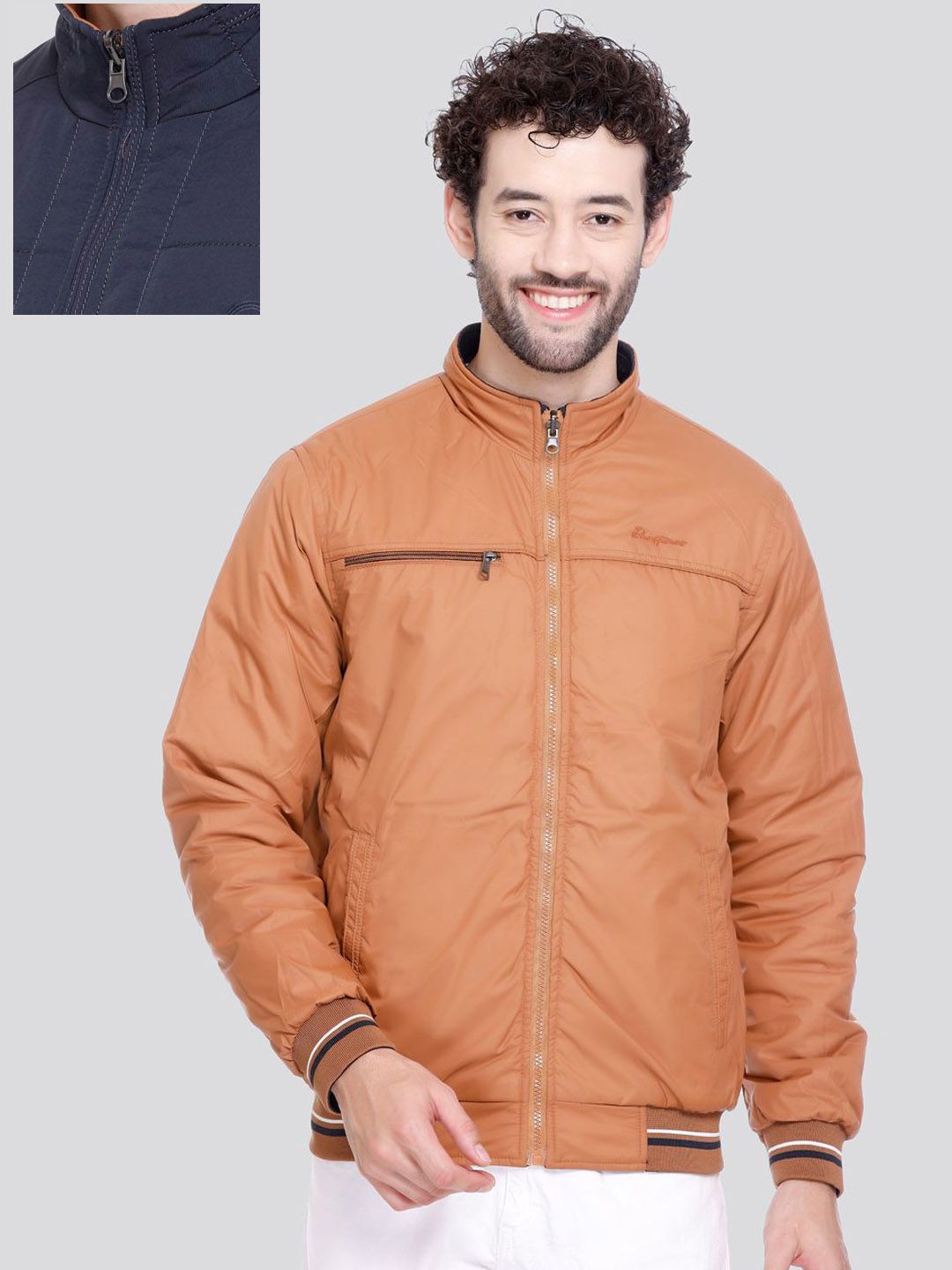 Rare Times Mock Collar Lightweight Puffer Jacket