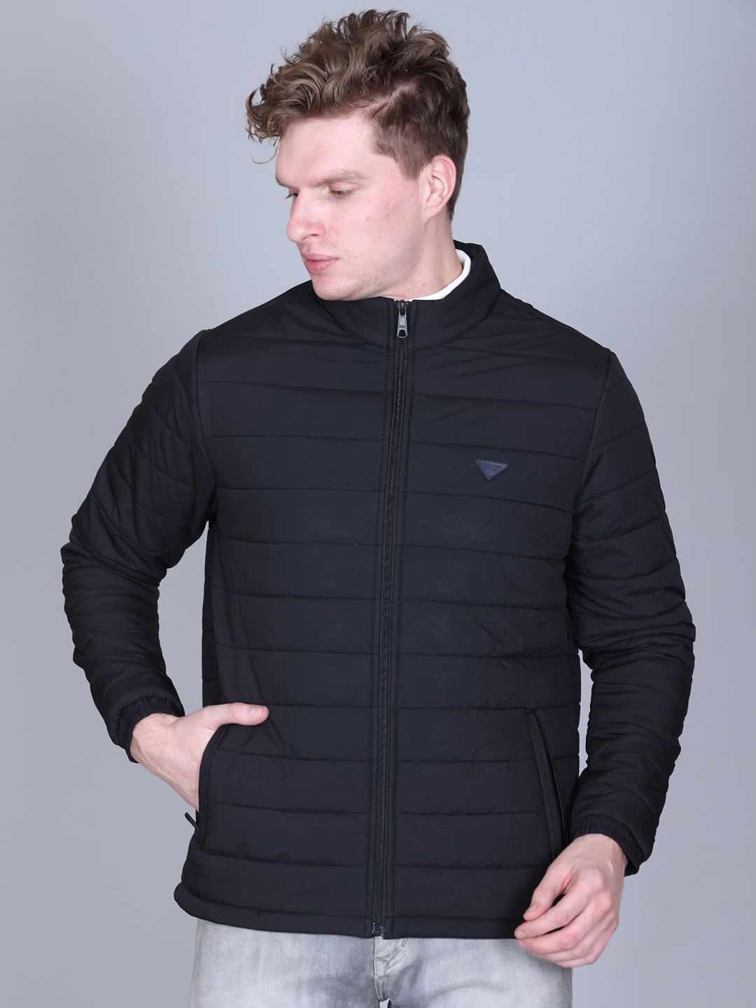 Rare Times Men Lightweight Solid Padded Jacket